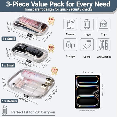 YQBRAO Clear Hard Shell Organizer Cases - Image 4