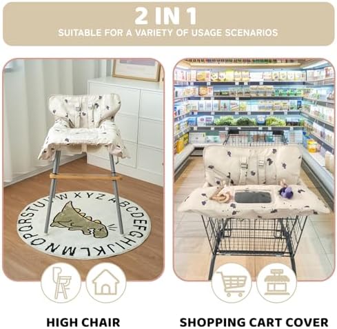 Shopping Cart Cover for Baby 2 in 1 High Chair Covers for Restaurant - Image 4