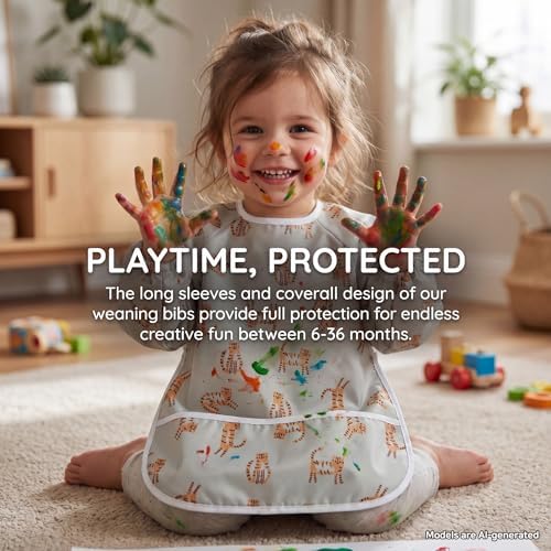Little Dimsum Long Sleeve Bib for Baby Infant Toddler 6-36 Months - Image 7