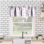 Pink Bow Window Valance, Watercolor Cute Girls Pink Bow Modern Aesthetic Print - Image 4