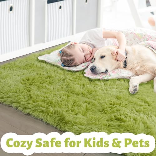 Amdrebio Grass Green Area Rug 8x10 - Image 2