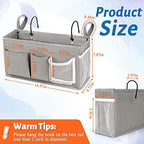 Bedside Caddy, Bedside Storage Bag Hanging Organizer - Image 6