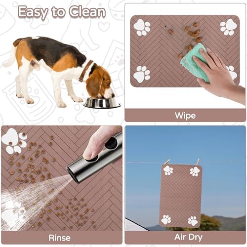 Dog Cat Food Mat, Absorbent Pet Feeding Mat - Image 7