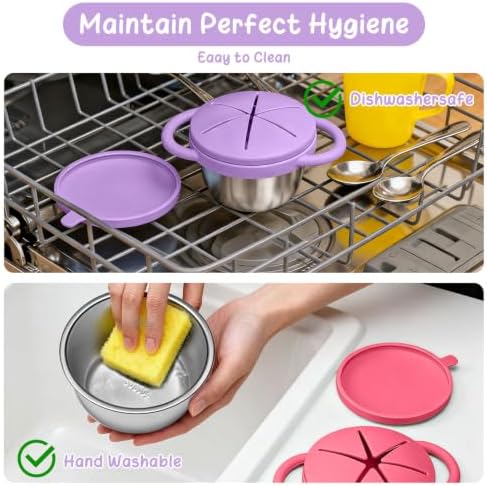 2 Pack Baby Stainless Steel Snack Containers - Image 5