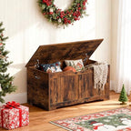 Wooden Storage Chest Box with Flip-top Lid & Safety Hinge, 39.4 Inch Living - Image 7