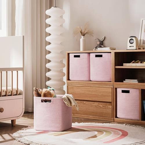 UBBCARE Storage Cubes 11 Inch, Cotton Rope Woven Baskets - Image 5