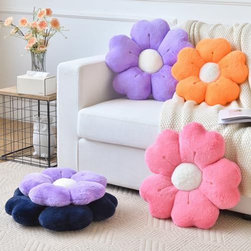 Flower Pillow, Cute Daisy Decorative Throw Pillows, 15 Inches - Image 5
