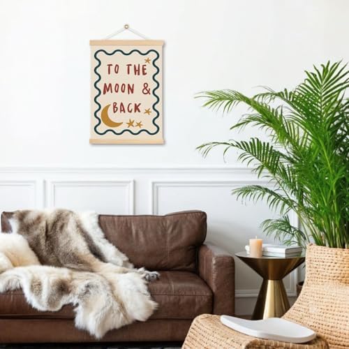 DNEULYR Moon and Stars Nursery Wall Art Poster, Kids Playroom Wall Decor - Image 5