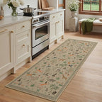 BESBLEE 2'6X10 Washable Kitchen Runner Rug, Animal Non Slip by BESBLEE
