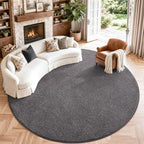 Keeko Round Area Rug 7ft for Living Room Bedroom, Soft Washable Circle Rug by Keeko