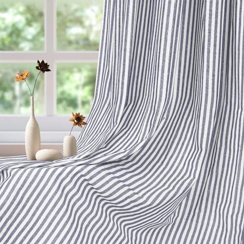 ASPMIZ Cotton Linen Farmhouse Curtains Boho Rustic Button Drapes, Linen Window - Image 4
