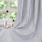 ASPMIZ Cotton Linen Farmhouse Curtains Boho Rustic Button Drapes, Linen Window - Image 4