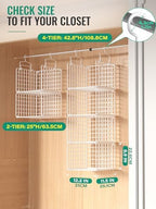 Hanging Closet Organizer, 4 Tier Metal Closet Organizers and Storage - Image 2