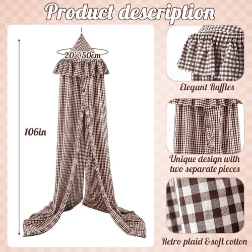 SmoothNovelty Gingham Plaid Bed Canopy - Image 2