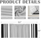 Emvency Valances for Windows, Geometric 2 Pack, 52x18 Inch - Image 3