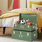 Vixdonos Metal Trunk Decorative Storage Box Set of 2 College Dorm Chest - Image 6