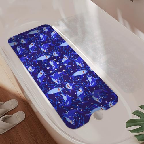 Non Slip Bathtub Mat, Extra Long Shark Bath Mat by Unknown