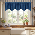 StangH Blue Scalloped Window Valance 52x18 Inch, 1 Panel by StangH