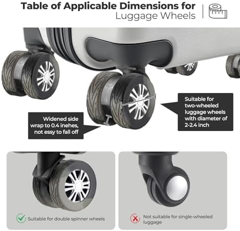 8Pcs Luggage Wheel Covers, Travel Accessories - Image 3