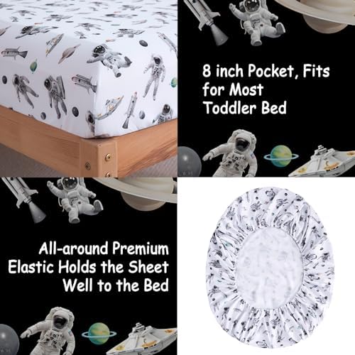 lasoftan Toddler Bedding Set, 4 Piece Bed-in-a-Bag Toddler Bed Comforter Sets - Image 3