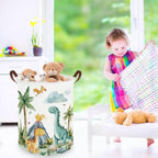 Dinosaurs Baby Laundry Hamper, Collapsible canvas laundry basket, Dinosaur - Image 3