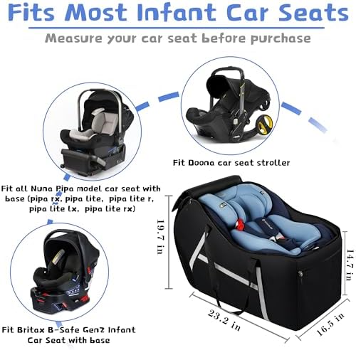 Infant Car Seat Travel Bag for Airplane Compatible - Image 5