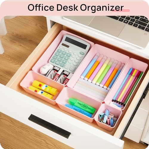 Vtopmart 44 PCS Plastic Drawer Organizers Set, Vanity Organizer Trays - Image 6