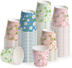 WRAPAHOLIC 3oz Daisy Floral Bathroom Cups by WRAPAHOLIC