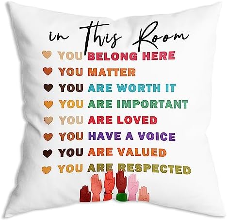 in This Room Classroom Pillow Covers 18x18，Boho Classroom Decor，Decor by ZNGFON