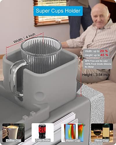 Couch Cup Holder Tray, VIENFUT Silicone Anti-Slip Sofa Armrest Tray - Image 6
