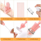 Travel Bottle Washing Kit with Storage Case, 7-in-1 Baby Travel Bottle Cleaner - Image 3
