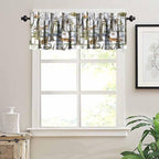 Forest Animal Valance Curtain for Kids Cartoon Tree Job Forest Hunting Lodge - Image 4