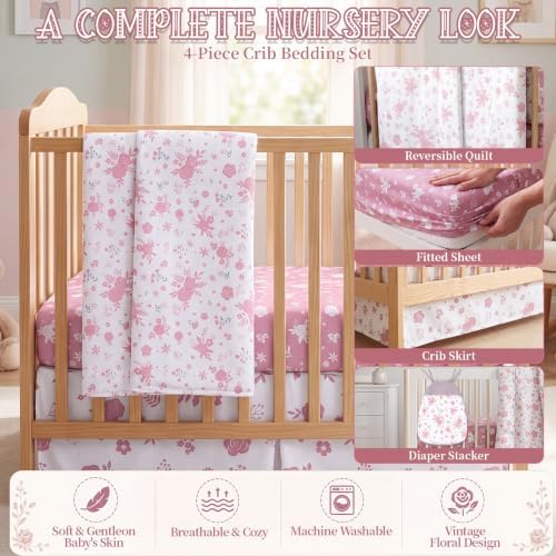 Hahafelt 4 Pieces Crib Bedding Set - Image 4