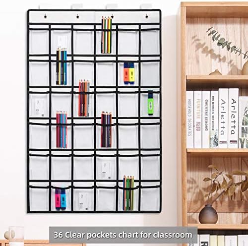 SAVERHO 2 Pack 36 Pockets Classroom Pocket Chart - Image 5