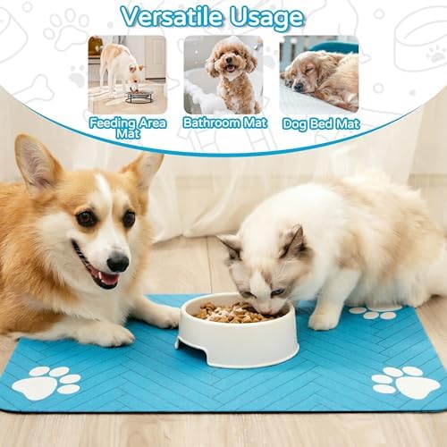 Dog Cat Food Mat, Absorbent Pet Feeding Mat - Image 6