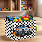 Racing Car Storage Basket Monster Truck Toy Book Shelf Basket Kid Room Decor - Image 3