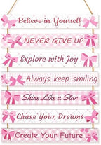 Girls Room Decor Colorful Inspirational Wall Plaque Set by Home