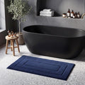 GRANNY SAYS Blue Bathroom Runner Rug 24" x 48", Soft Microfiber Bath Mat by GRANNYSAYS