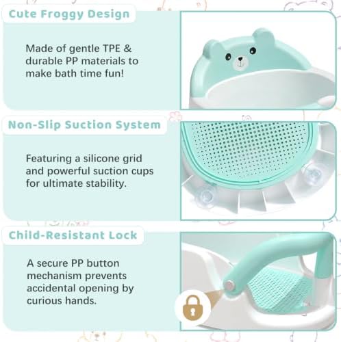 Baby Bath Seat for Babies 6 Months & up Non-Slip Toddler Bath Seats for Sitting - Image 4