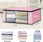 HomeHacks 4-Pack Clothes Organizer Storage Bags, 35L Storage Bins - Image 2