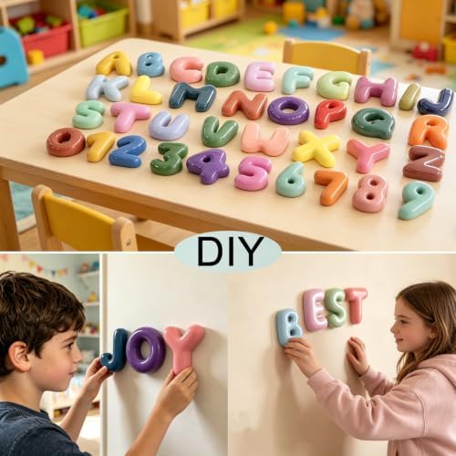 4 Inch Gypsum Letter or Number for Wall Decor, Single Alphabet or Digit for - Image 4