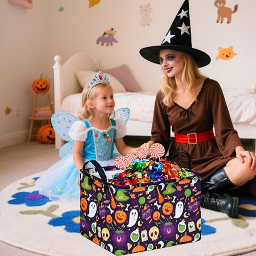 Pumpkin Pattern Storage Basket Gift Shelf Basket Storage Bin, Nursery Basket - Image 3