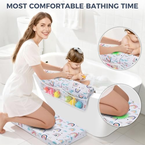 Bath Kneeler and Elbow Rest Pad Set, 1.5” Thick Bathtub Kneeling Mat - Image 2