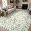 Wonnitar Large Rugs for Living Room, Soft Washable Floral 9x12 Area Rug for by Wonnitar
