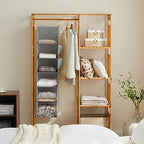 YOUDENOVA Hanging Closet Organizer and Storage, Light Grey - Image 2