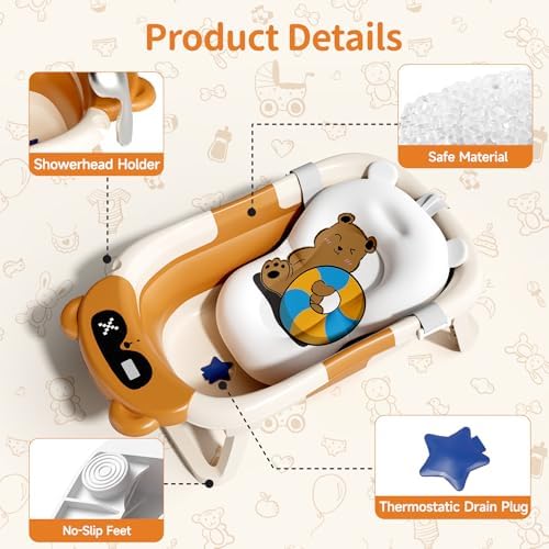 Collapsible Baby Bathtub for Newborn to Toddler - Image 7