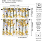 Girls Bee Valance Curtains, Spring Floral Watercolor Flower Honey Plants Window - Image 5