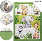 Baby Crib Bedding Set Safari Neutral Crib Nursery Comforter Bed Sets Decor - Image 3