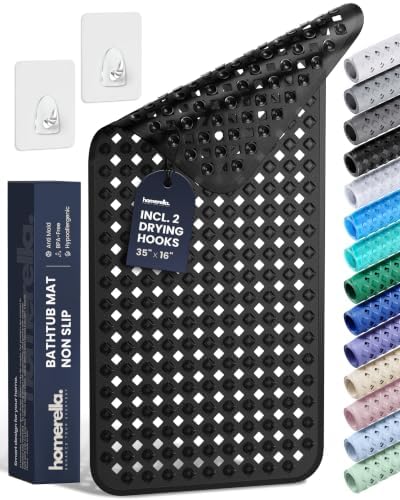 homerella Bathtub Mat Non Slip 35x16 Shower Mat Non Slip Anti Mold BPA Free by Homerella