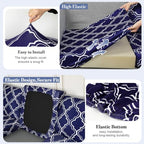8Pcs Patio Cushion Covers Stretch Outdoor Furniture Protector Slipcovers - Image 4